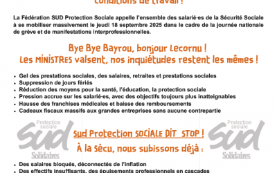 Le 18 septembre  toutes et tous en grève