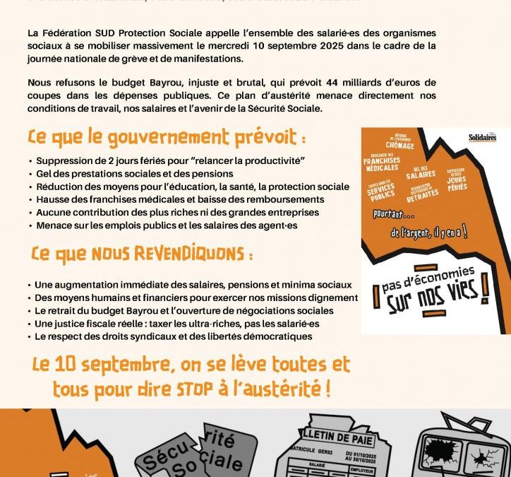 GREVE DU 10 SEPTEMBRE 2025